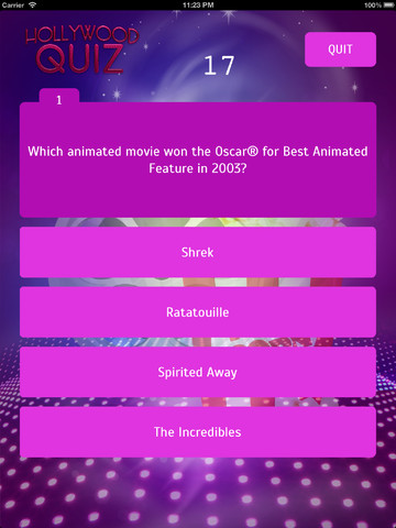 Hollywood Quiz app