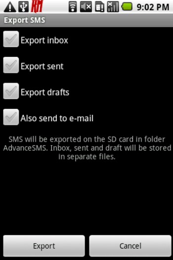 Advance SMS Export