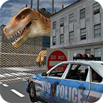 Dino in City-Dinosaur N Police Icon