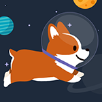 Space Corgi - Dogs and Friends Icon