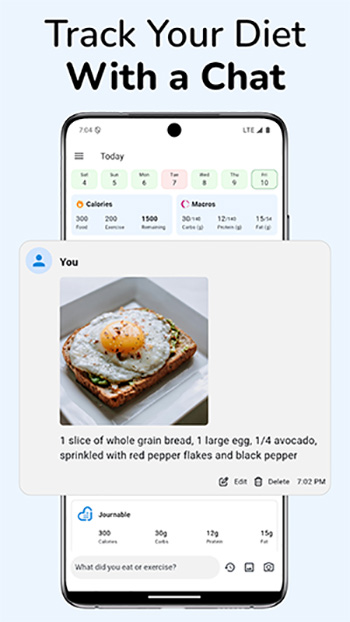 Journable AI Calorie Review