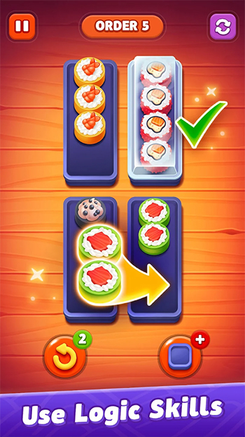 Sushi Sort Color Sorting Game App