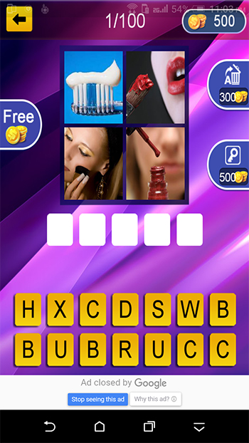 4 Pics Guess Word App