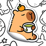 Sticker Book Color By Number Icon
